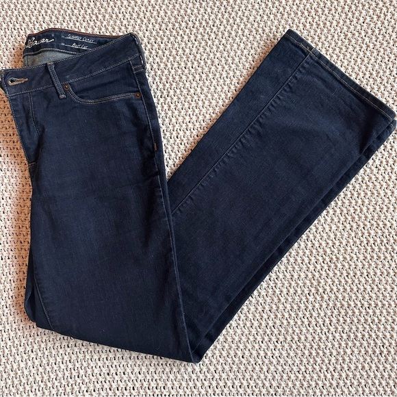 Eddie Bauer Women's Jeans Slightly Curvy Boot Cut Stretch Sz 8 Mid Rise 32.5” - Picture 2 of 9